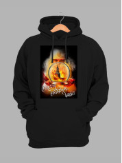 Толстовка жіноча худі з новорічним принтом Merry Christmas - 01-santa