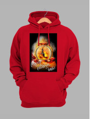 Толстовка жіноча худі з новорічним принтом Merry Christmas - 01-santa