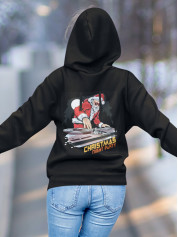 Толстовка жіноча худі з новорічним принтом Christmas night party (Різдвяна вечірка) - 2102