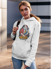 Толстовка жіноча худі з новорічним принтом Christmas Santa Party (Різдвяна вечірка у Санти) - 2103