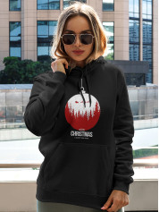 Толстовка жіноча худі з новорічним принтом Merry Christmas 2021 (Щасливого Різдва) - 2106