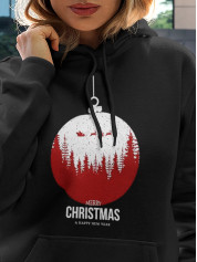 Толстовка жіноча худі з новорічним принтом Merry Christmas 2021 (Щасливого Різдва) - 2106