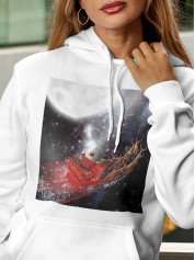 Толстовка жіноча худі з новорічним принтом New Year 2021 (Новий рік 2021) - 2107