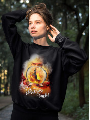 Світшот жіночий з новорічним принтом Merry Christmas - santa