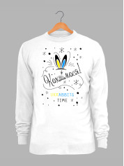 Світшот жіночий з новорічним принтом Кохаймося - rabbit