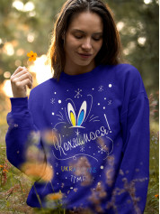 Світшот жіночий з новорічним принтом Кохаймося - rabbit