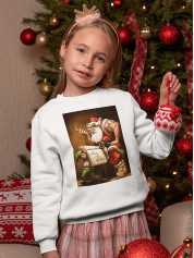 Світшот дитячий з новорічним принтом Bodybuilder Santa (Бодібілдер Санта) - 2101