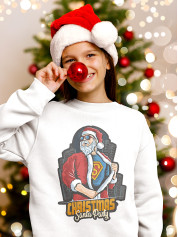 Світшот дитячий з новорічним принтом Christmas Santa Party (Різдвяна вечірка у Санти) - 2103