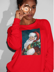 Світшот жіночий з новорічним принтом Santa Claus (Санта Клаус) - 2111