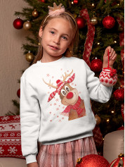 Світшот дитячий з новорічним принтом Різдвяний олень - 2117
