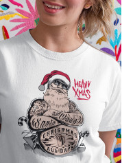 Футболка жіноча з новорічним принтом Heavy Christmas (Потужне Різдво) (2104)