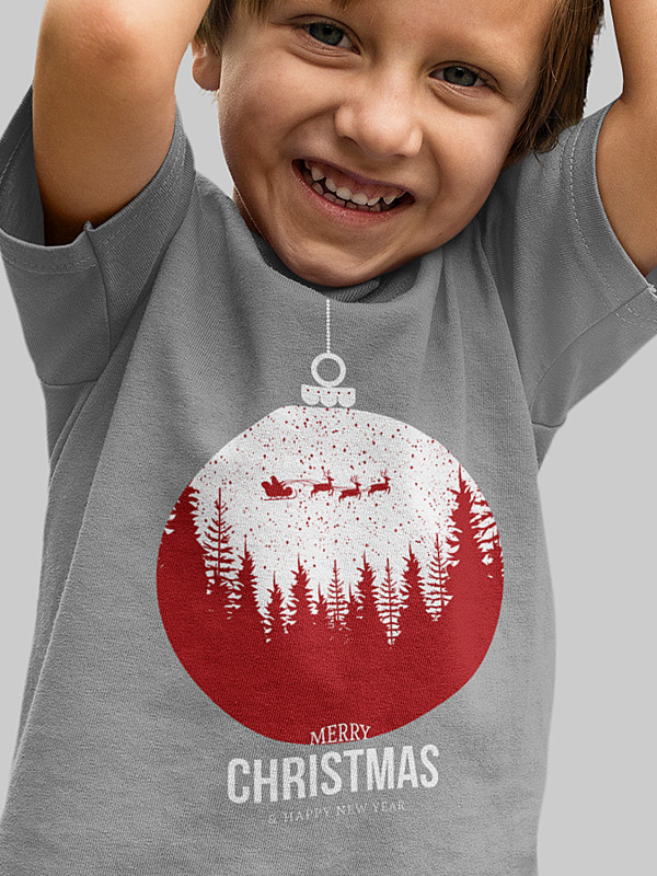 Футболка дитяча з новорічним принтом Merry Christmas (Щасливого Різдва) (2106)
