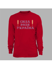 Свитшот с патриотическим принтом "Сила, Воля, Украина" (011105)