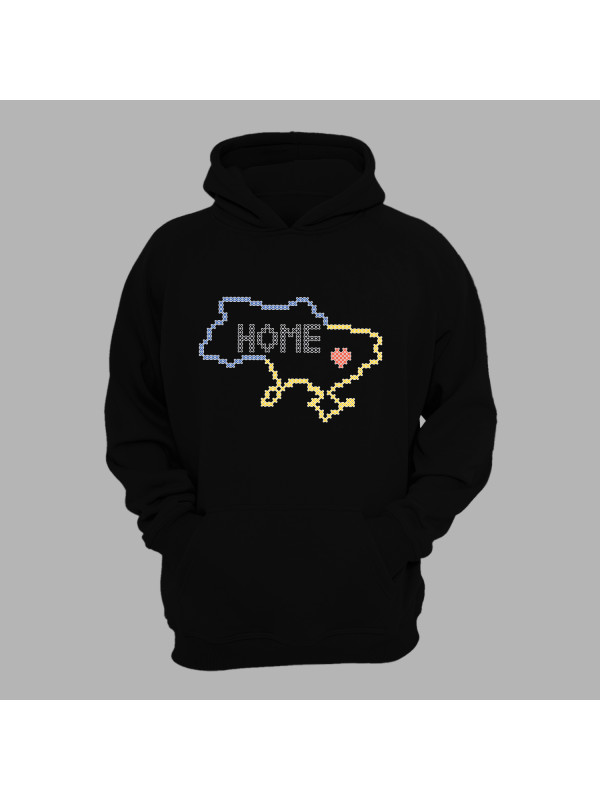 Худі з патріотичним принтом "Ukraine, Love, Home" (011106)