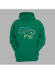 Худі з патріотичним принтом "Ukraine, Love, Home" (011106)