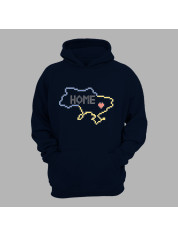 Худі з патріотичним принтом "Ukraine, Love, Home" (011106)