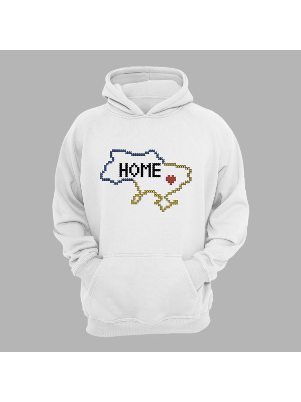 Худі з патріотичним принтом "Ukraine, Love, Home" (011106)
