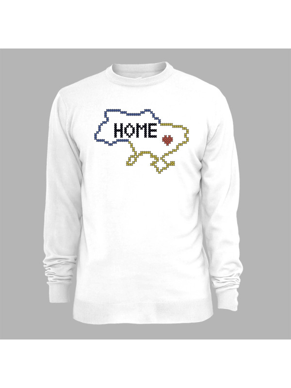 Світшот з патріотичним принтом "Ukraine, Love, Home" (011106)