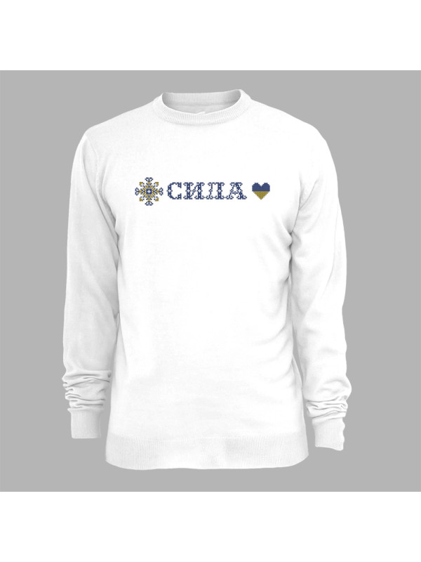 Світшот з патріотичним принтом "Сила" (011109)