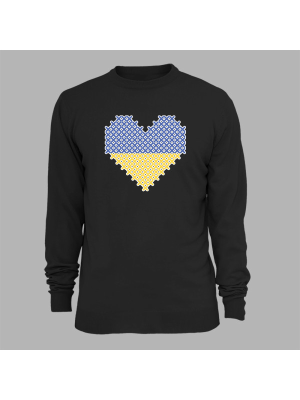 Світшот з патріотичним принтом "Українське серце" (011111)