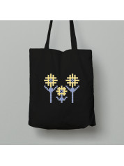 Екосумка шопер з бавовни 38х40см з патріотичним принтом "Українські соняхи" (011112)