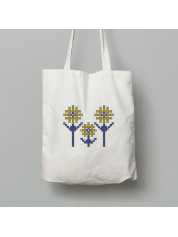 Екосумка шопер з бавовни 38х40см з патріотичним принтом "Українські соняхи" (011112)