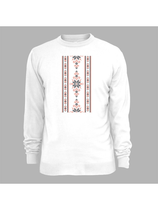 Світшот з патріотичним принтом "Вишиванка з візерунком" (011114)