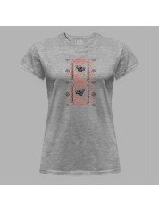 Футболка жіноча з патріотичним принтом "Вишиванка з візерунком та квітами" (011115)