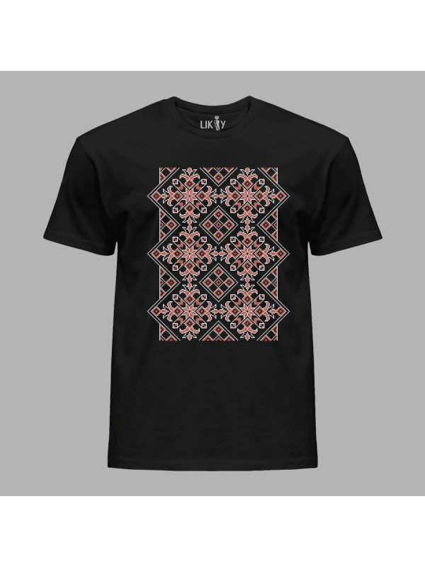 Футболка чоловіча з патріотичним принтом "Ромбикова вишиванка" (011118)