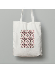 Екосумка шопер з бавовни 38х40см з патріотичним принтом "Ромбикова вишиванка" (011118)