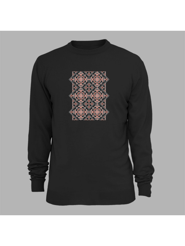 Світшот з патріотичним принтом "Ромбикова вишиванка" (011118)