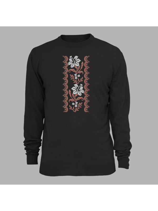 Світшот з патріотичним принтом "Квіткова вишиваночка" (011119)