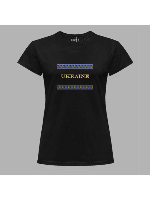 Футболка жіноча з патріотичним принтом "Ukraine" (011120)