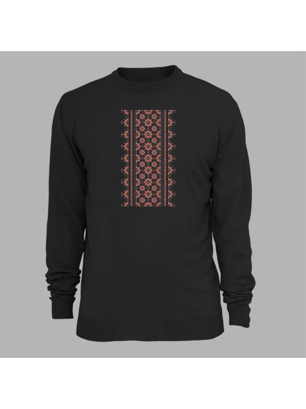 Світшот з патріотичним принтом "Квіти на вишиванці" (011121)