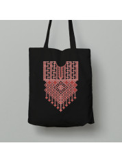 Екосумка шопер з бавовни 38х40см з патріотичним принтом "Українська вишиваночка з візерунками" (011122)