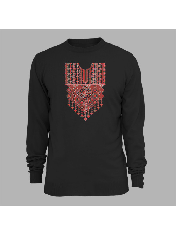 Світшот з патріотичним принтом "Українська вишиваночка з візерунками" (011122)