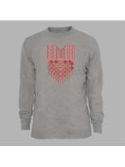 Світшот з патріотичним принтом "Українська вишиваночка з візерунками" (011122)