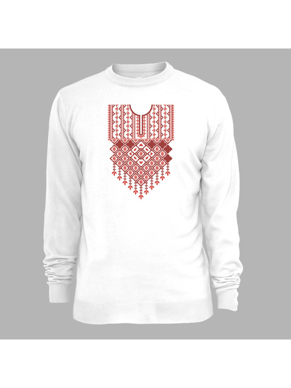 Світшот з патріотичним принтом "Українська вишиваночка з візерунками" (011122)