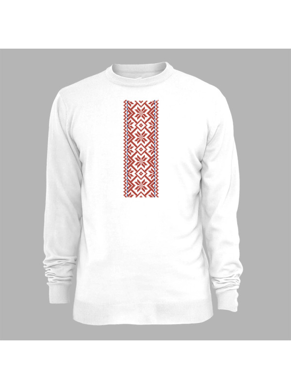 Світшот з патріотичним принтом "Прямокутна гарна вишиванка" (011123)