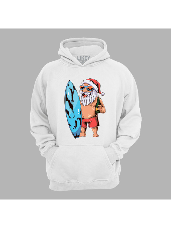 Худі з новорічним принтом "Санта серфінгіст" (0211301)