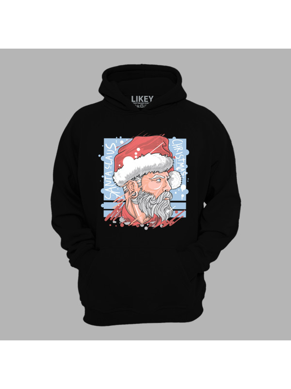Худі з новорічним принтом "Брутальний Санта" (0211305)