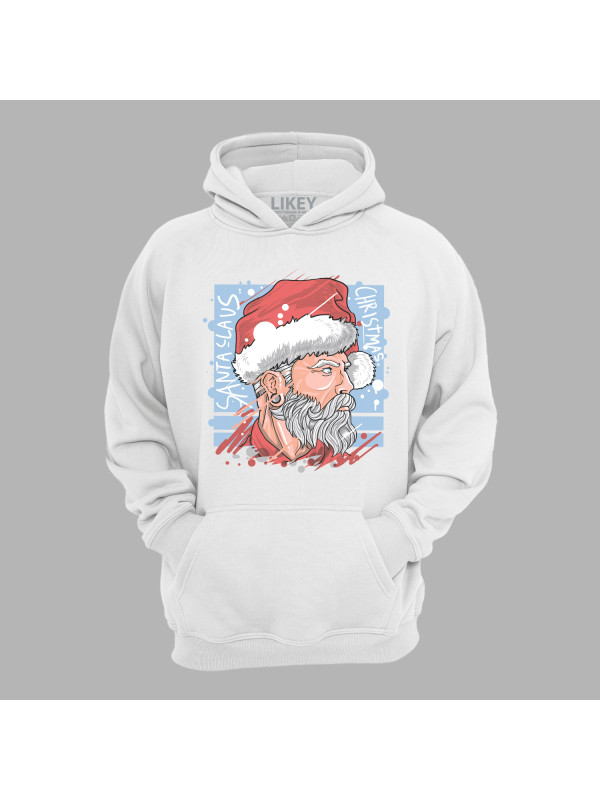 Худі з новорічним принтом "Брутальний Санта" (0211305)