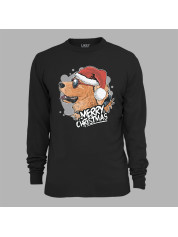 Свитшот с новогодним принтом "Рождественский пес в очках" Merry Christmas (0211306)
