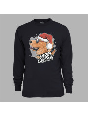 Свитшот с новогодним принтом "Рождественский пес в очках" Merry Christmas (0211306)