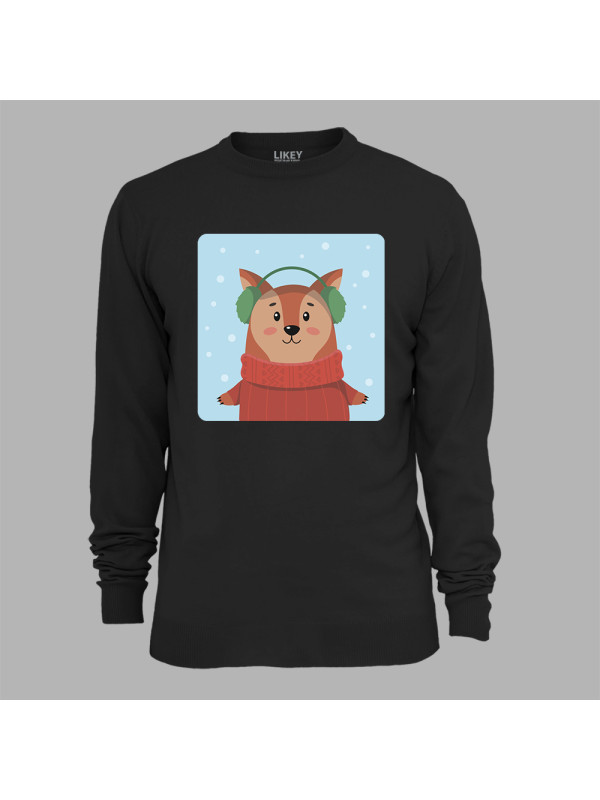 Світшот з новорічним принтом "Зимова лисичка" (0211320)