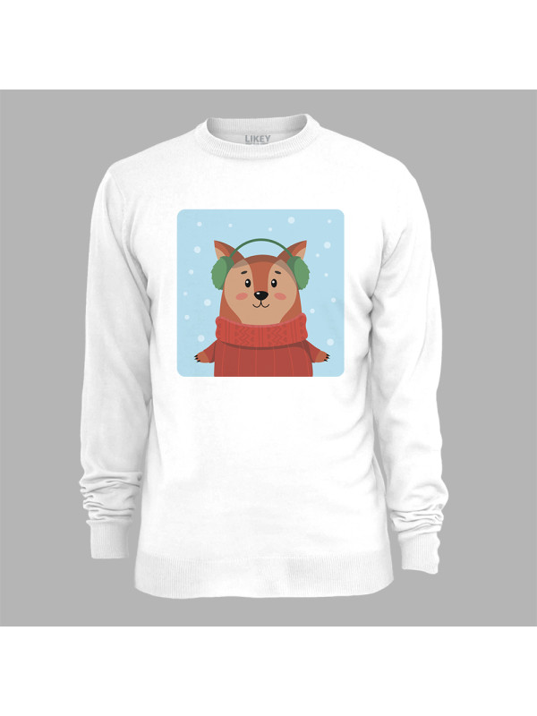 Світшот з новорічним принтом "Зимова лисичка" (0211320)