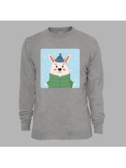 Світшот з новорічним принтом "Зимовий заєць" (0211321)