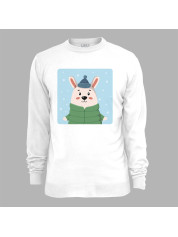 Світшот з новорічним принтом "Зимовий заєць" (0211321)