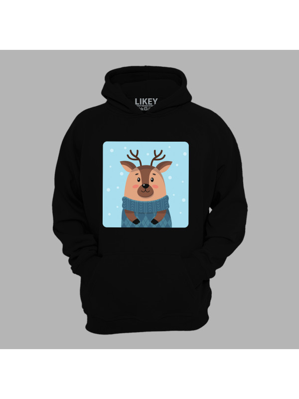 Худі з новорічним принтом "Зимовий олень" (0211322)