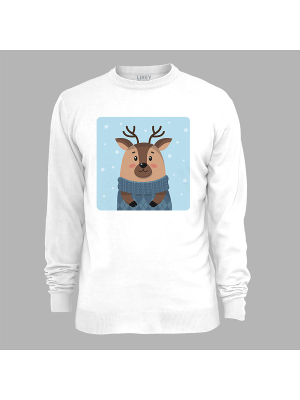 Світшот з новорічним принтом "Зимовий олень" (0211322)